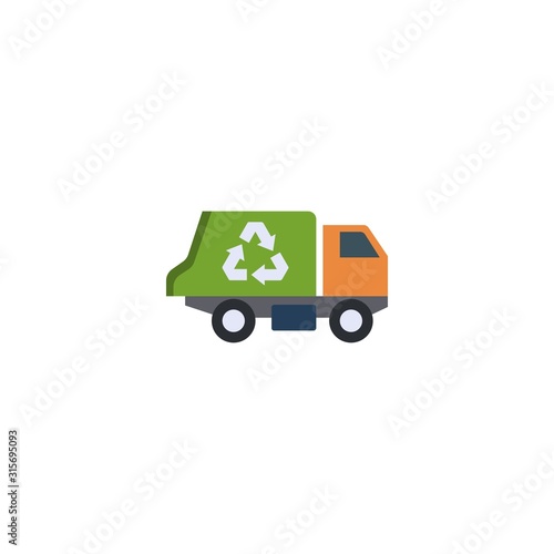 garbage truck creative icon. From Recycling icons collection. Isolated garbage truck sign on white background