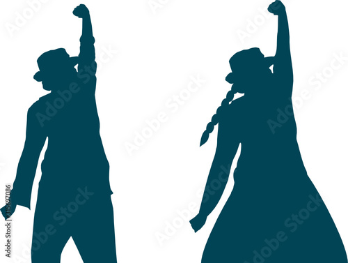 silhouette of a man and woman icon