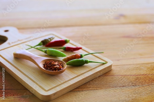A spoon of cayenne pepper a...