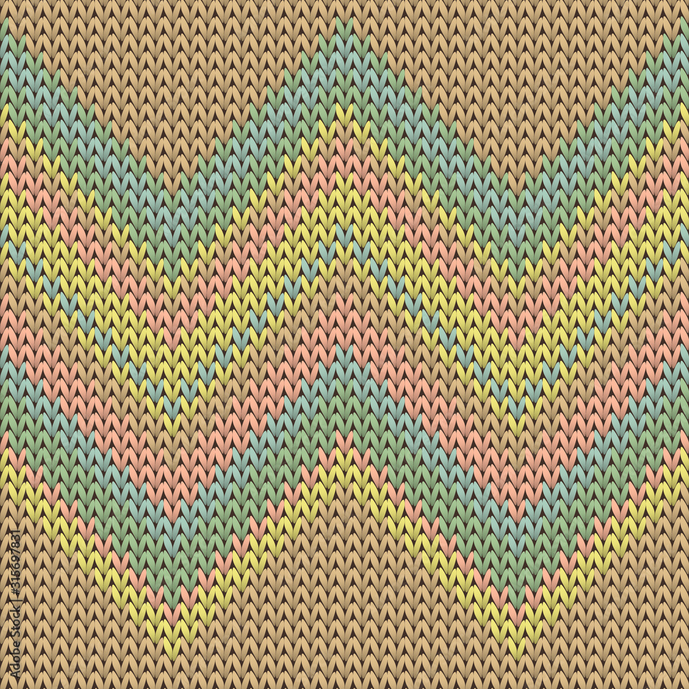 Obraz premium Clothing zig zal lines knit texture geometric 