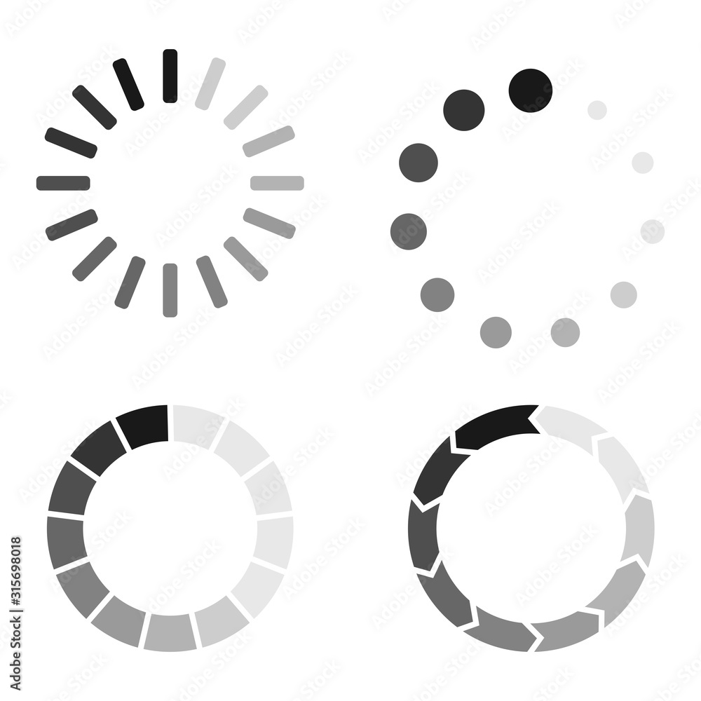 set of loading icon. load bar icons, vector Illustration set of loading icon. load bar icons, vector Illustration