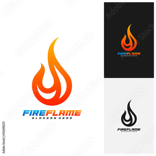 Fire Logo Template Design Vector, Emblem, Creative design, Icon symbol