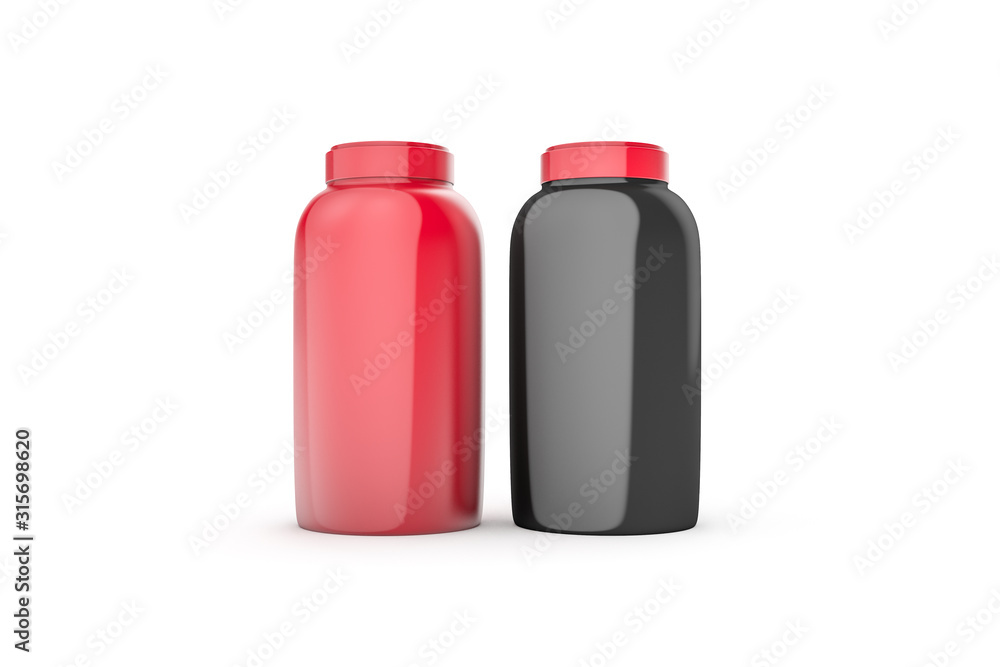 3D Illustration of Realistic Bottle on White 3D Illustration of Realistic Bottle on White