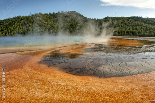 Hot lake in the Yellowstone national park