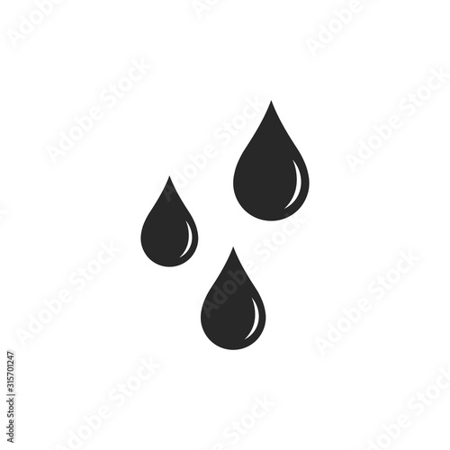 Vector illustration of drops icon on white background. Isolated.