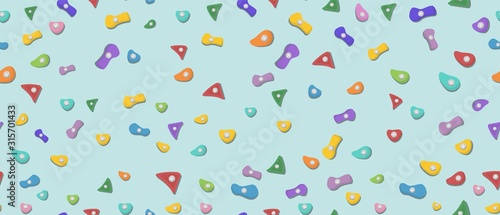 Blue climbing wall for active sports. Seamless textured background for sports.