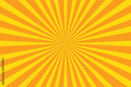 yellow shiny starburst background. Vector illustration