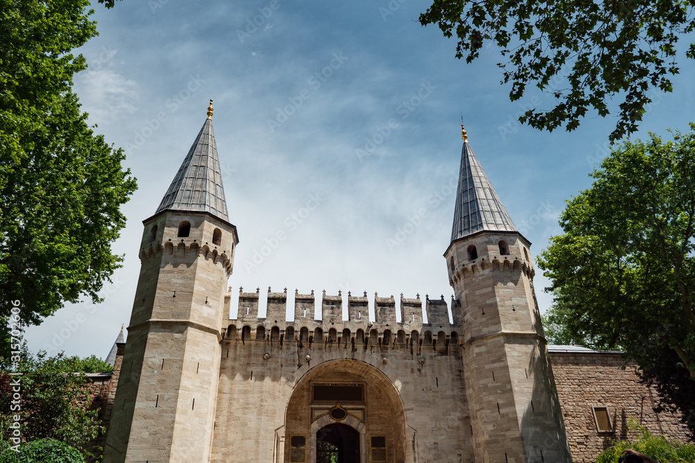 famous Topkapi Palace gate in Sunny weather. famous Topkapi Palace gate in Sunny weather.