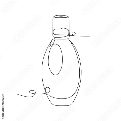 One Line Drawing of Perfume Bottle Stock Vector - Illustration of contour,  design: 161459913