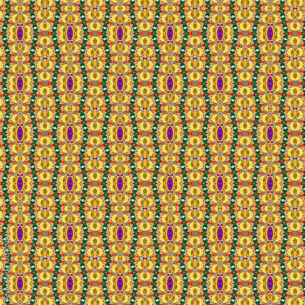 Seamless pattern with colorful beads