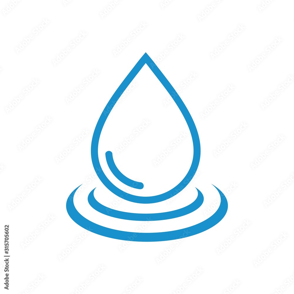Water drop Logo, icon vector design template Linear style Water drop Logo, icon vector design template Linear style