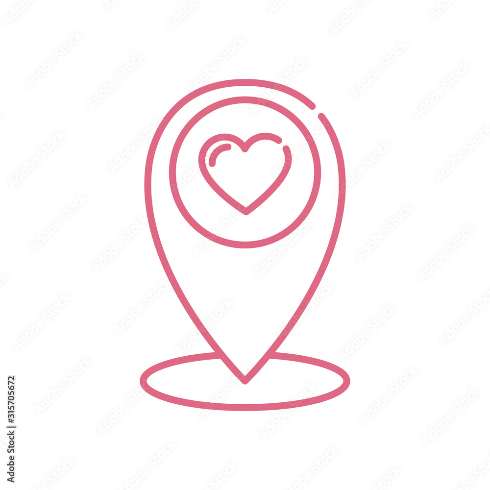 Isolated heart inside gps mark vector design Isolated heart inside gps mark vector design
