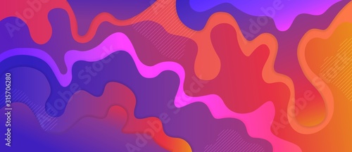 Multicolored bright colorful abstract background. Smooth gradient, waves of bright colors. Beautiful simple background.
