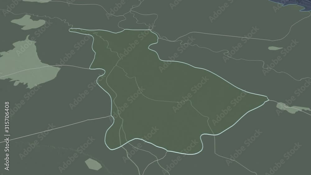 Babil, province with its capital, zoomed and extruded on the administrative map of Iraq in the conformal Stereographic projection. Animation 3D Babil, province with its capital, zoomed and extruded on the administrative map of Iraq in the conformal Stereographic projection. Animation 3D