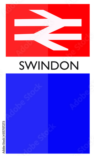 Swindon Rail Sign vector drawing