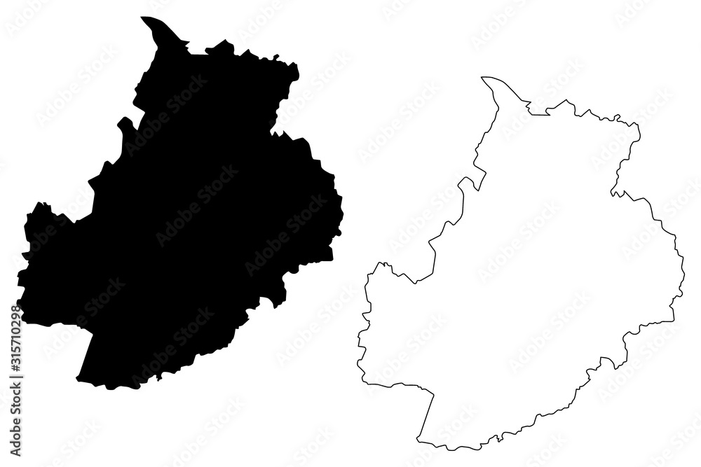 Fototapeta premium Jarva County (Republic of Estonia, Counties of Estonia) map vector illustration, scribble sketch Jarvamaa map