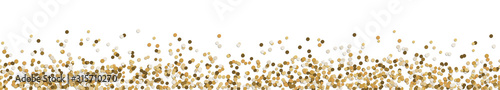 colored confetti on lower border with free space for text