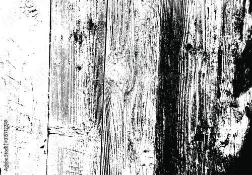 Wooden planks overlay texture. Shabby chic background. Easy to edit vector wood texture backdrop. Grunge Vector Illustration. Texture effect. Black isolated on white background. EPS10.