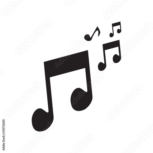 Music note icon in trendy flat style isolated on background. Music note icon page symbol for your web site design Music note icon logo