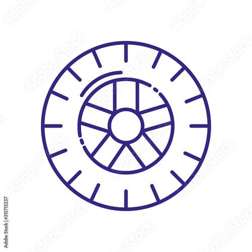 Isolated wheel icon vector design