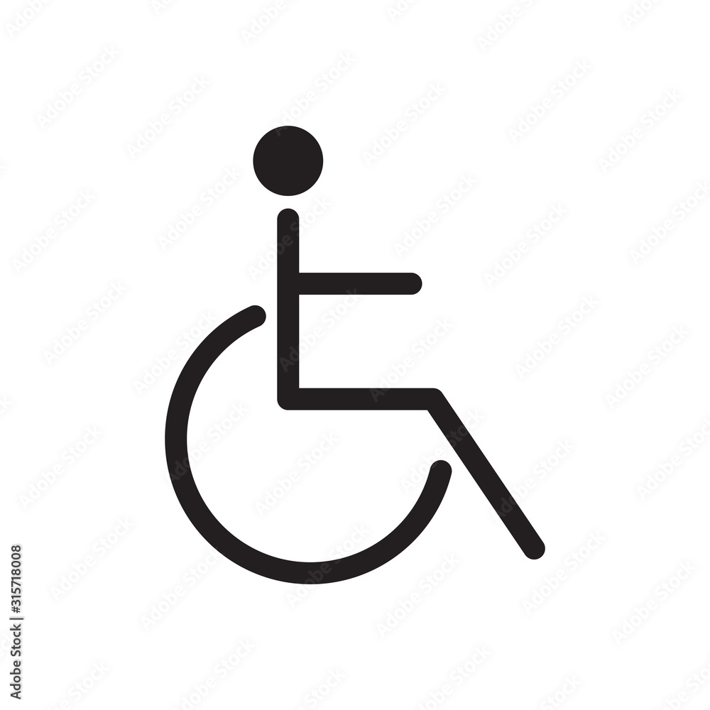Disability Icon Vector Illustration Isolated Disability Icon Vector Illustration Isolated