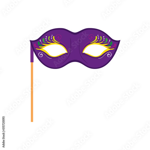 Isolated mardi gras mask vector design