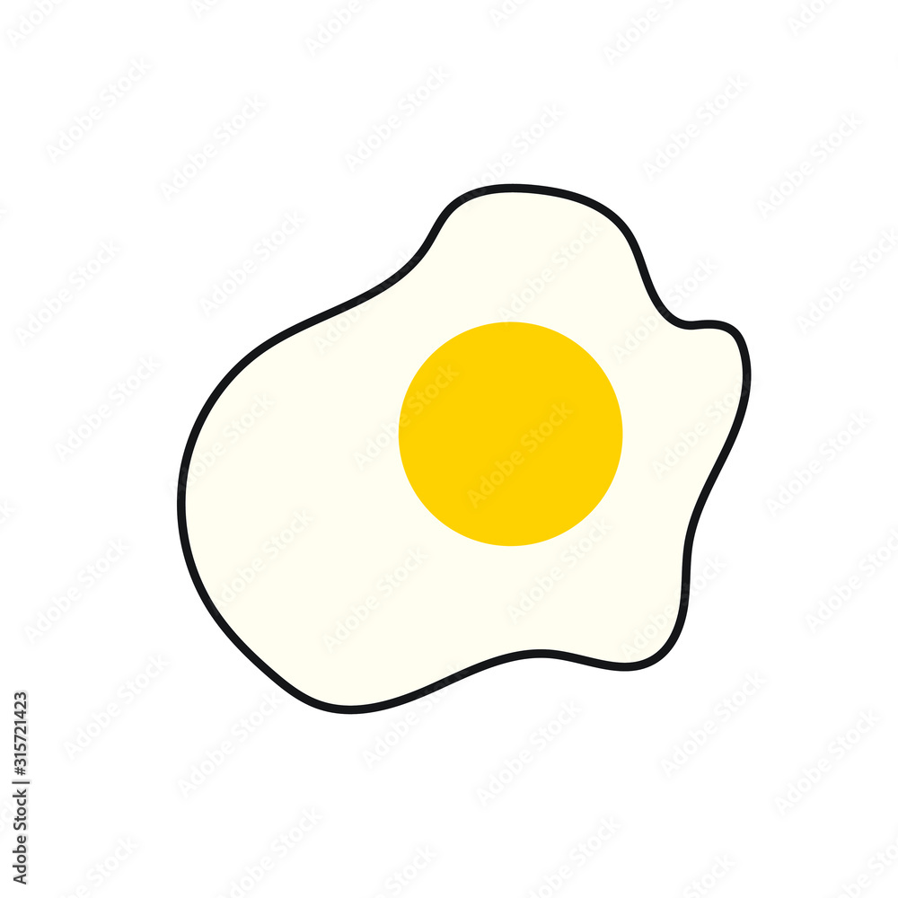 Illustration fried egg vector Illustration fried egg vector