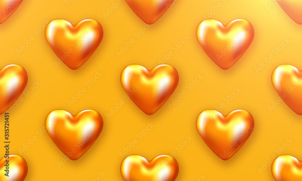Obraz premium Valentine card. Romantic day background love poster to promotion. Sale banner with hearts and gifts. Special offer to romantic day.