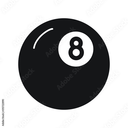 Eight ball vector symbol icon
