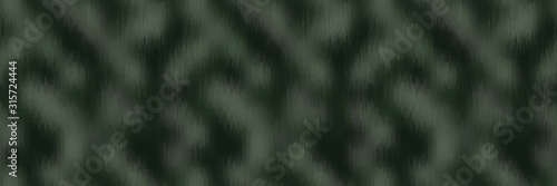 Blurry vector camouflage marl border texture. Variegated mottled ribbon trim. Seamless camo heather pattern. Modern distorted masculine textile trim. Military green fashion disrupted glitch edge.