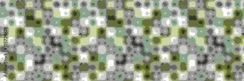 Spliced vector camouflage marl border texture. Variegated mottled ribbon trim. Seamless camo heather pattern. Modern distorted masculine textile trim. Military green fashion disrupted glitch edge.