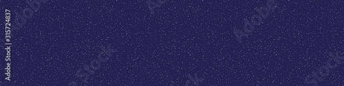 Classic blue starry night glow specks seamless border texture pattern. Variegated speckled dark banner background. Abstract space sky cosmos galaxy washi paper tape. Magic glitter dust vector ribbon.