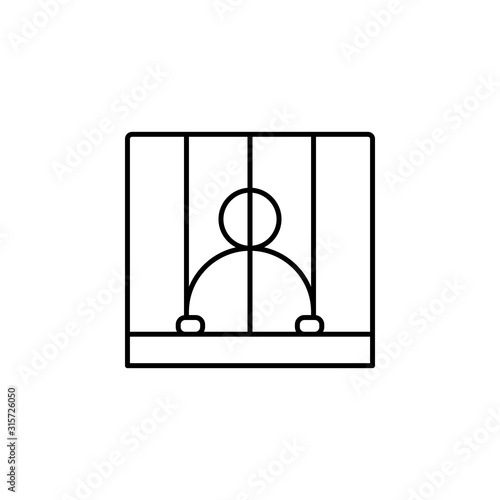 prison, prisoner, police line icon. Elements of protests illustration icons. Signs, symbols can be used for web, logo, mobile app, UI, UX