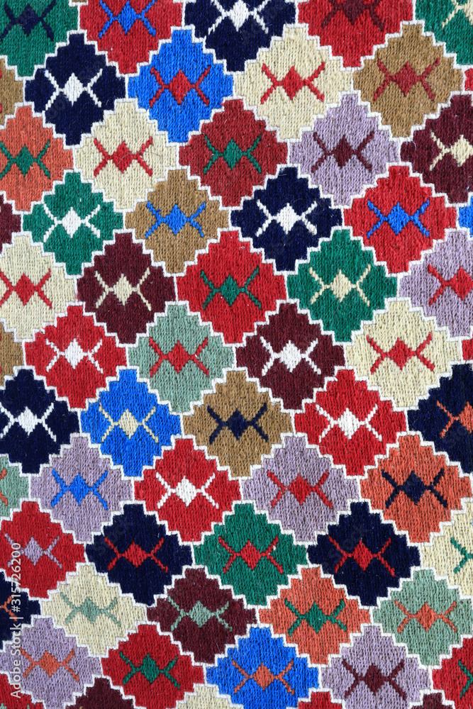 Details of vintage georgian carpet