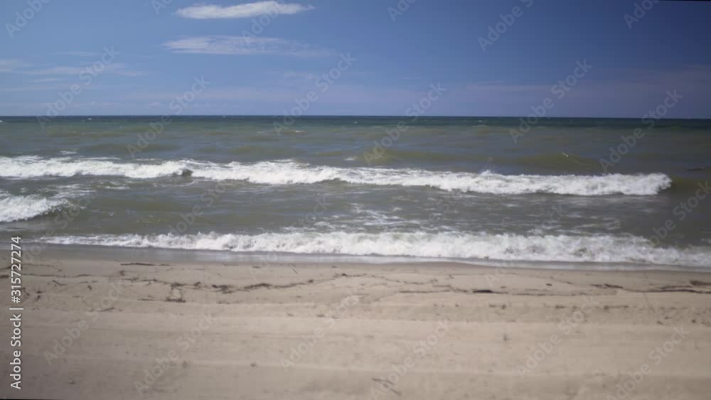 A windy day on the beach. A windy day on the beach.