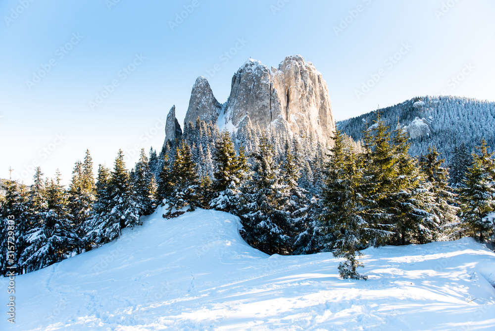 Snowy mountain in Transylvania, The Lonely Rock