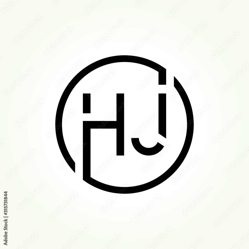 letter HJ Logo Design Linked Vector Template With Black. Initial HJ Vector Illustration letter HJ Logo Design Linked Vector Template With Black. Initial HJ Vector Illustration