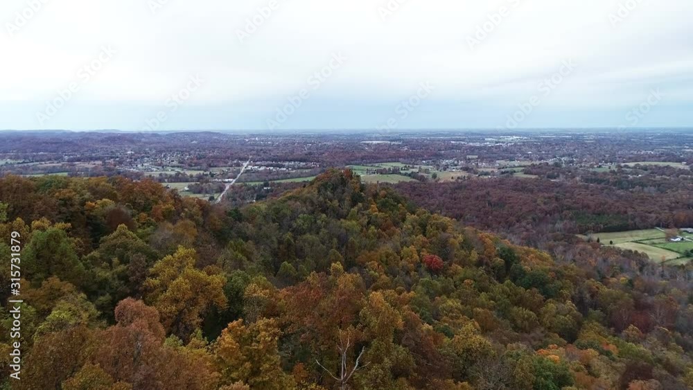 Autumn forest landscape in Kentucky, wide aerial Autumn forest landscape in Kentucky, wide aerial