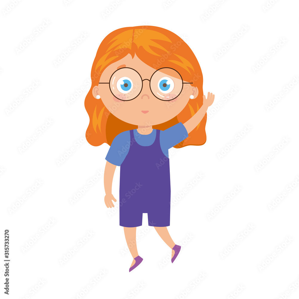 cute girl standing on white background cute girl standing on white background