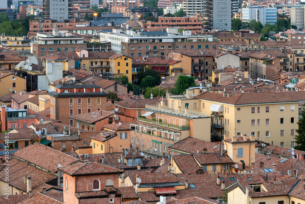Bologna, Italy view of city and skyline