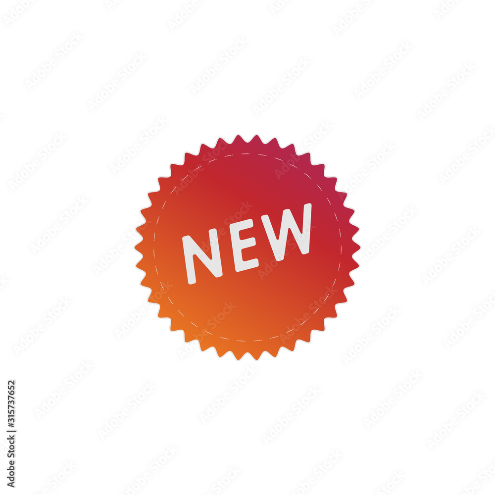 New sticker.New feature or new product badge flat vector icon label for apps and websites. New sticker.New feature or new product badge flat vector icon label for apps and websites.