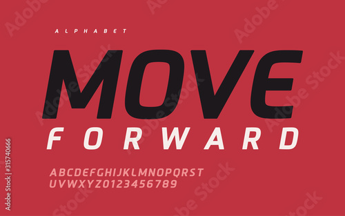 Vector modern stylish sans serif vector alphabet, font, typeface