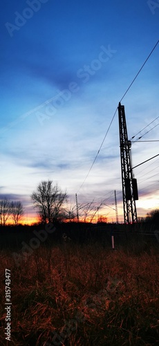 sunset at the station