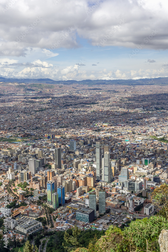 Downtown of Bogota from Monserrate. Downtown of Bogota from Monserrate.