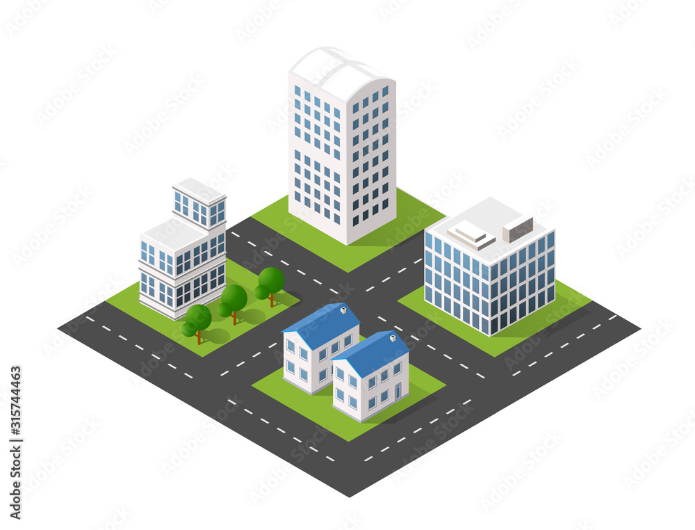 Module block city urban cityscape Module block city urban cityscape