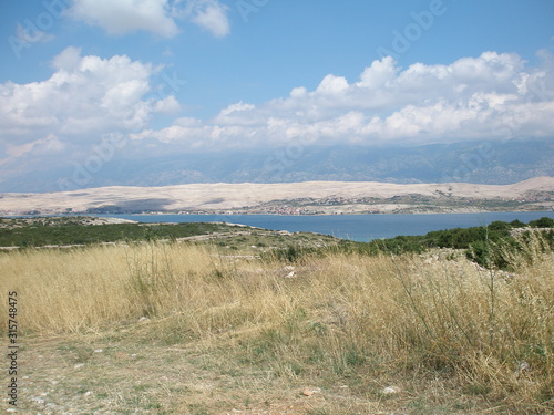 Sea views of Pag island Croatia