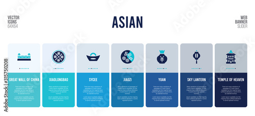 web banner design with asian concept elements.