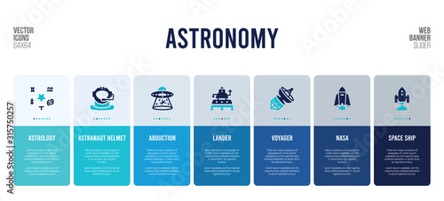 web banner design with astronomy concept elements.