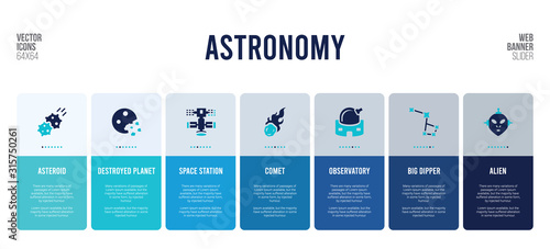 Fototapeta Naklejka Na Ścianę i Meble -  web banner design with astronomy concept elements.