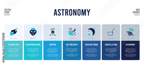 web banner design with astronomy concept elements.